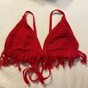 •Red bikini top•